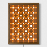 Kudos Wooden Relief Wall Lamps - Set of 3 Pieces