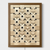 Kudos Wooden Relief Wall Lamps - Set of 3 Pieces