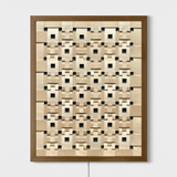 Kudos Wooden Relief Wall Lamps - Set of 3 Pieces