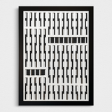 Interactive paper relief with embedded mirrors that change the composition with different light and viewer perspectives.