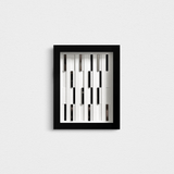 Modern art piece with layered paper relief and mirrors, reflecting a dynamic, ever-changing light.
